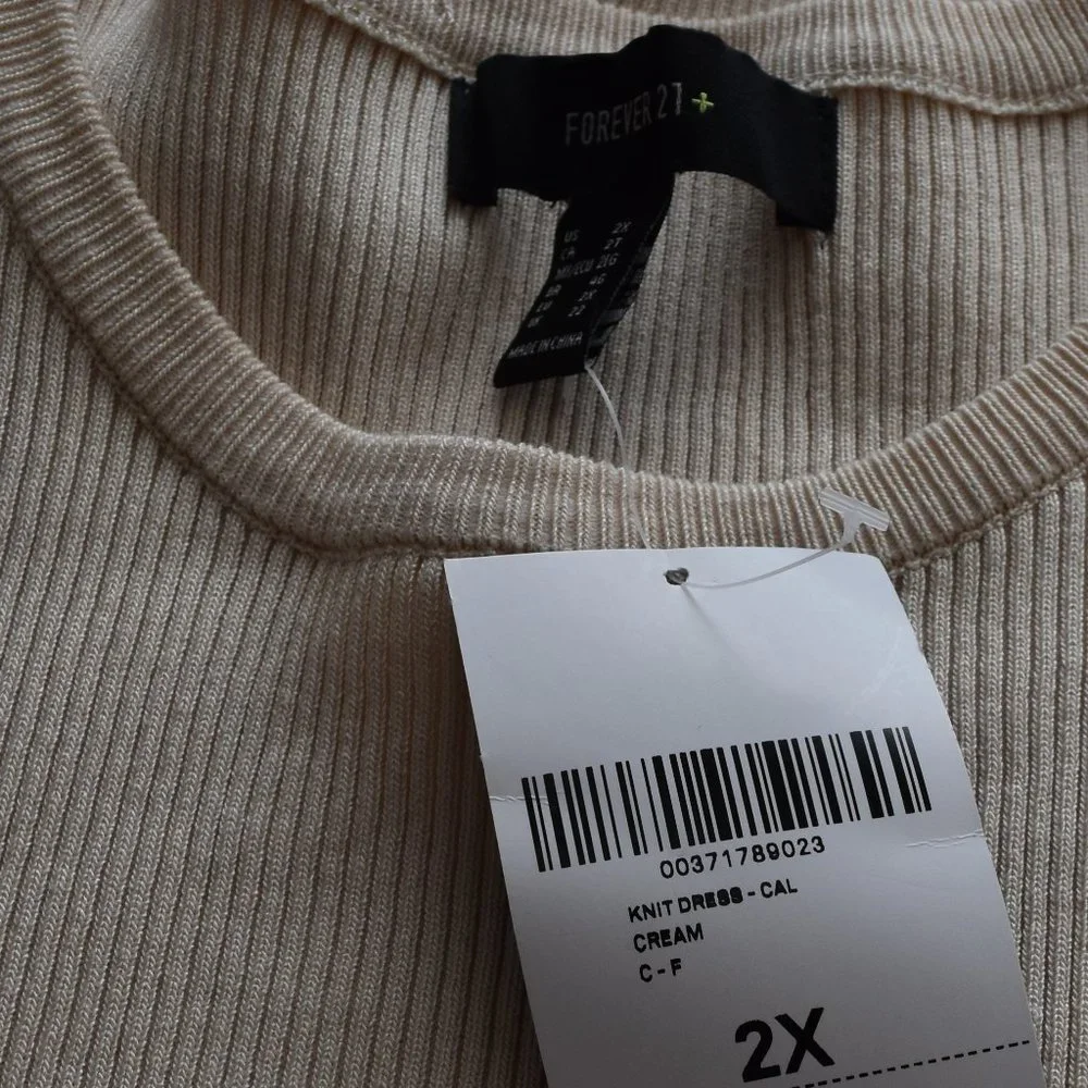 NWT Forever 21 Knit Dress 2X - Picture 5 of 7